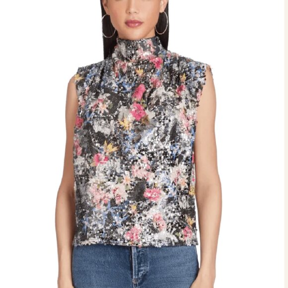 Amanda Uprichard Middleton Sequin Tank - Picture 1 of 5